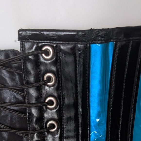 Cybergoth PVC Vinyl Corset Versatile Fashions Vintage 90s - Picture 14 of 14